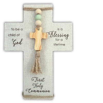 Fabric Wrapped First Communion Cross