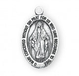 Miraculous Medal Medium SS Necklace 18 Inch Chain