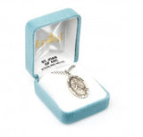 St Joan of Arc SS Large 1.1" Oval Necklace 24" Chain