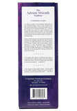 10" Advent 5 Candle Set Purple & Pink & White