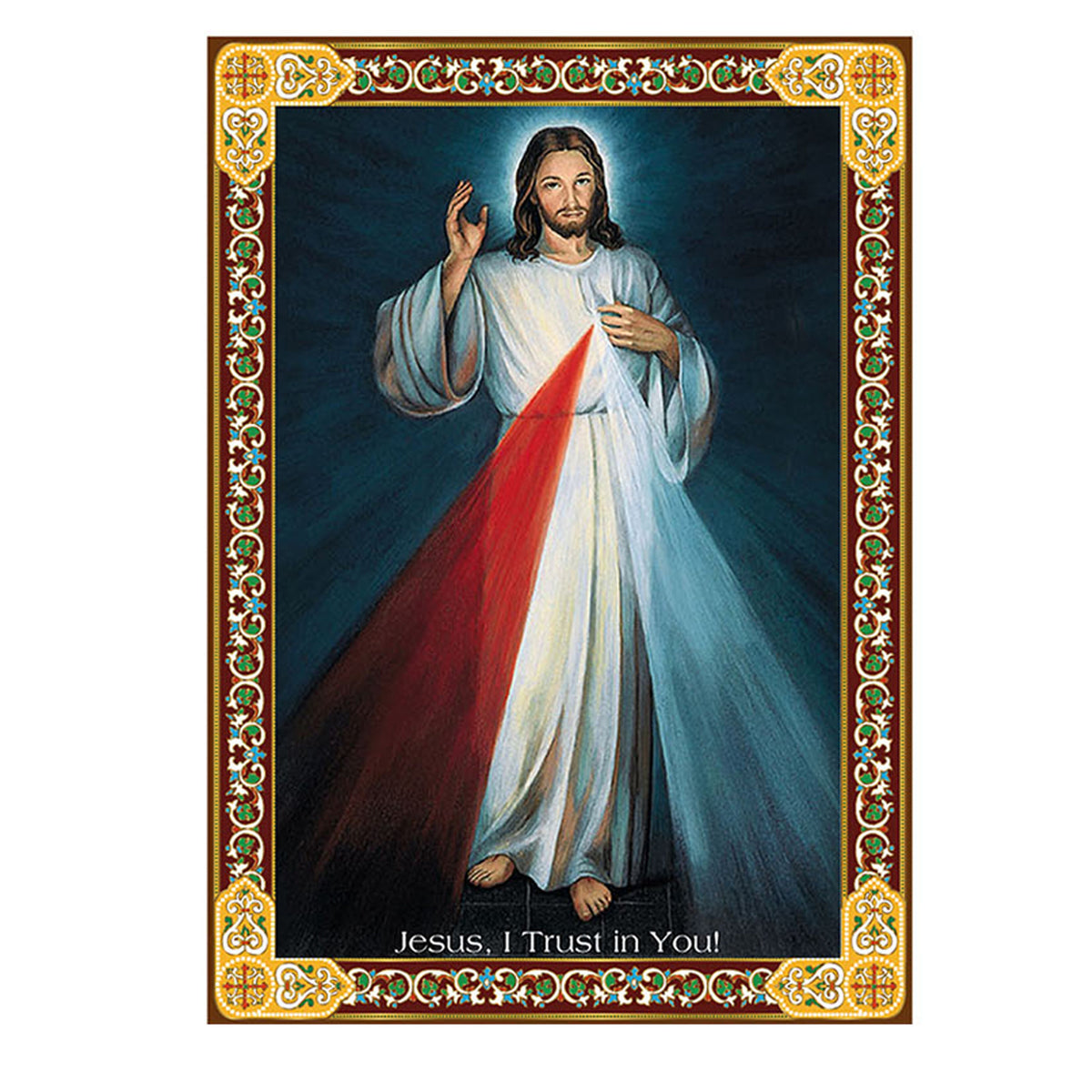 Divine Mercy Gold Foil Wooden Icon – The Village Dove