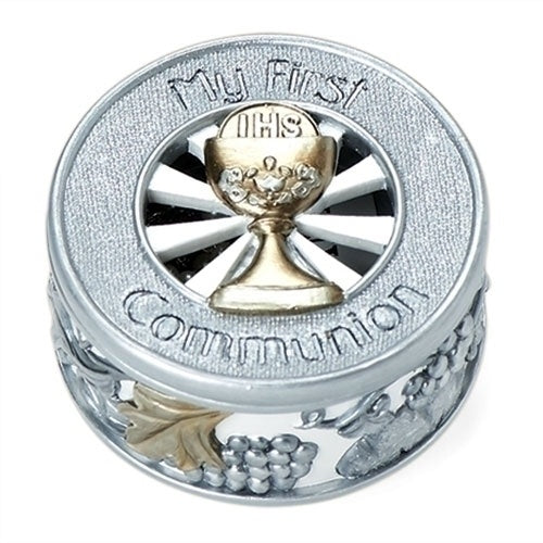 Silver and Gold My First Communion Keepsake Box