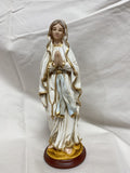 9" OLO Lourdes Hand Painted Statue