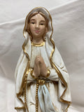 9" OLO Lourdes Hand Painted Statue