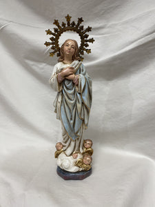 11"  Immaculate Conception Hand Painted Statue
