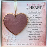 Leaving You My Heart Handmade Memorial Stained Glass Heart