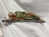 14" Sleeping St Joseph Hand Painted Statue
