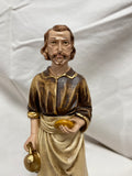 9" St Joseph the Worker Hand Painted Statue