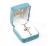 SS Irish 1.2" Celtic Cross Pendant Necklace 20" Chain