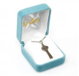 Tall SS 1.1" Celtic Cross Necklace 18" Chain