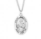 St Stephen SS Large Oval Necklace