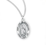 OLO Guadalupe SS Small Oval Necklace 18 Inch Chain
