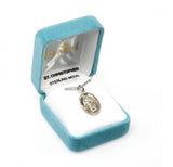 St Christopher SS .9" Small Oval Necklace 20" Chain