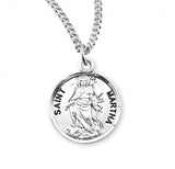 St Martha SS Round Medal 18 Inch Chain