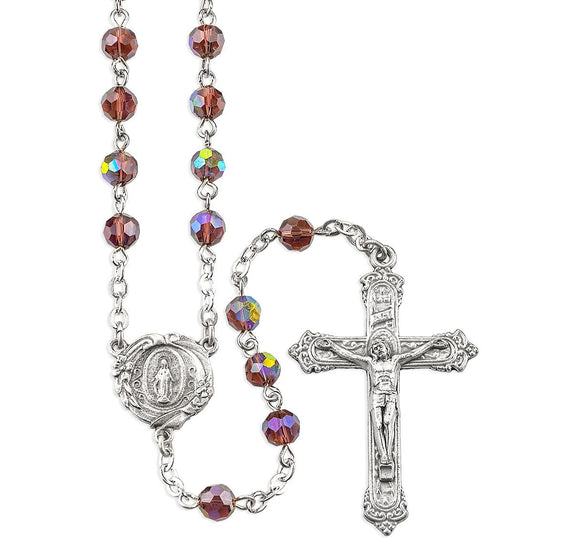 6mm Amethyst Aurora Borealis Bead Rosary