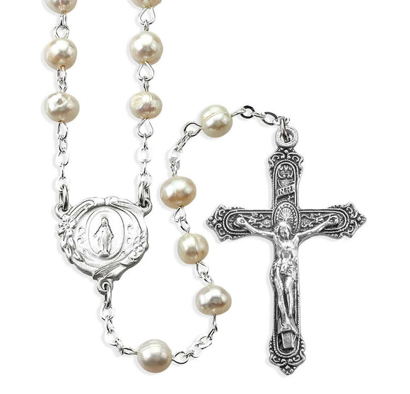 6mm Genuine Freshwater Pearl Bead Rosary