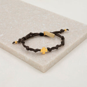 Surrender Prayer Bracelet Brown With Gold