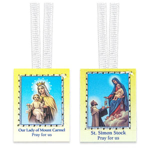 Plain Scapular White Cords