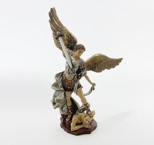 10" St Michael the Archangel Hand Painted Statue
