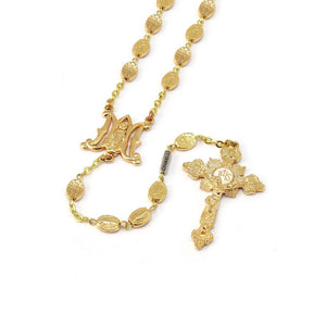 8 x 6mm Miraculous Medal Gold Rosary