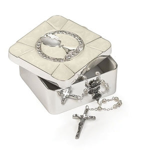 2" First Communion Silver Keepsake Box