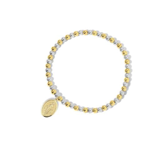 Miraculous Medal Bead Stretch Bracelet