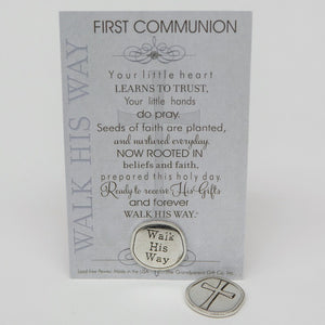 First Communion Pewter Keepsake Coin