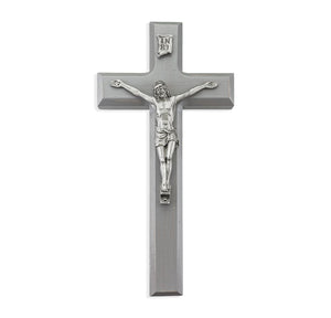 10" Gray Crucifix with Fine Pewter Corpus