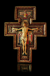 11" San Damiano Hand Painted Crucifix