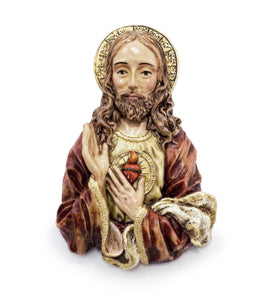 7" Sacred Heart Hand Painted Plaque