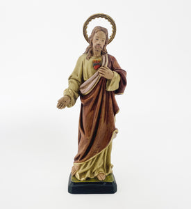 12" Sacred Heart of Jesus Hand Painted Statue