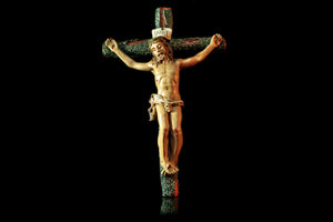 8" Tree Cross Hand Painted Crucifix