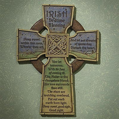 Irish Bedtime Blessing Wall Cross