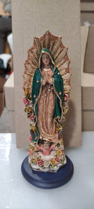 6.5" OLO Guadalupe with Roses Hand Painted Statue