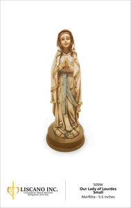5.5" OLO Lourdes Hand Painted Statue