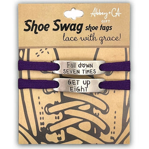 Shoe Swag Shoe Tag Purple - Fall Down Seven Times