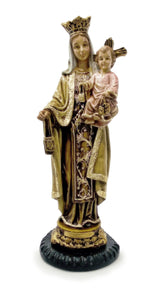 9.5" Our Lady of Mt Carmel Hand Painted Statue