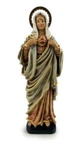 12" Immaculate Heart of Mary Hand Painted Statue