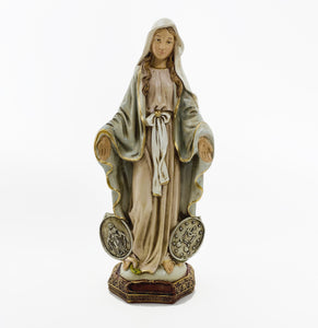 12" OLO Miraculous Medal Hand Painted Statue