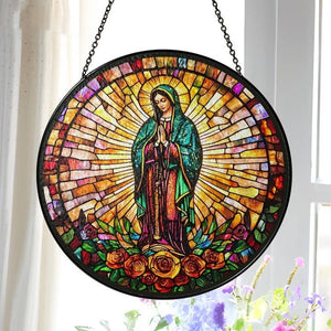 6" OLO Guadalupe Stained Glass Suncatcher