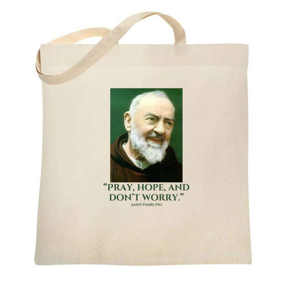 St Padre Pio Tote Bag