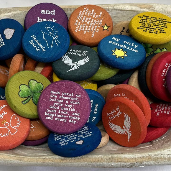 Inspirational Wood Coin Token