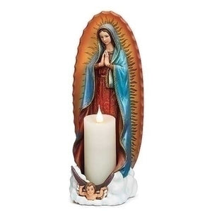 11.25" Our Lady Of Guadalupe Candle Holder