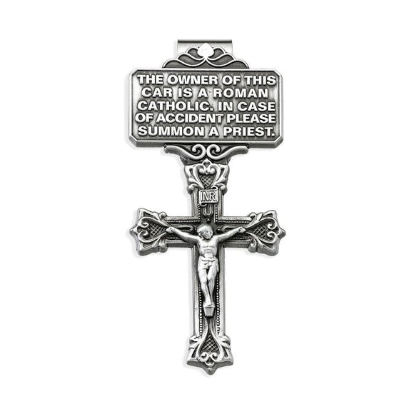 Auto Visor Clip Pardon Crucifix w/ Owner Prayer
