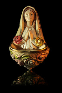 OLO Mystical Rose Hand Painted Holy Water Font