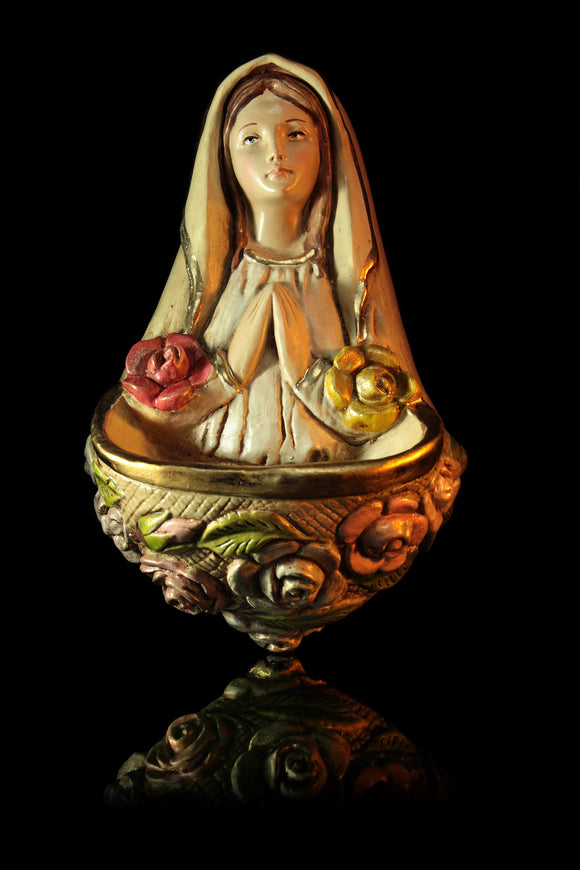 OLO Mystical Rose Hand Painted Holy Water Font