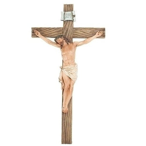 20.5" Painted Resin Crucifix