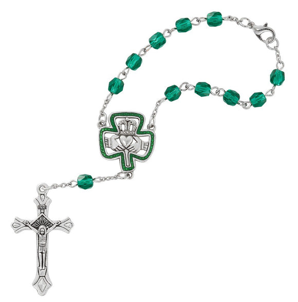St Patrick Green Irish Auto Rosary