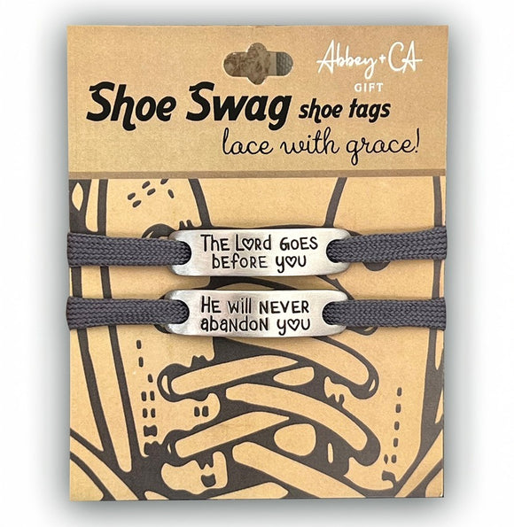 Shoe Swag Shoe Tag Gray - The Lord Goes Before You