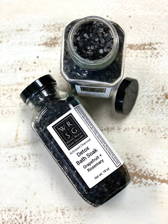 Dead Sea Bath Soak - Detox Activated Charcoal (Grapefruit + Rosemary)